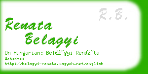 renata belagyi business card